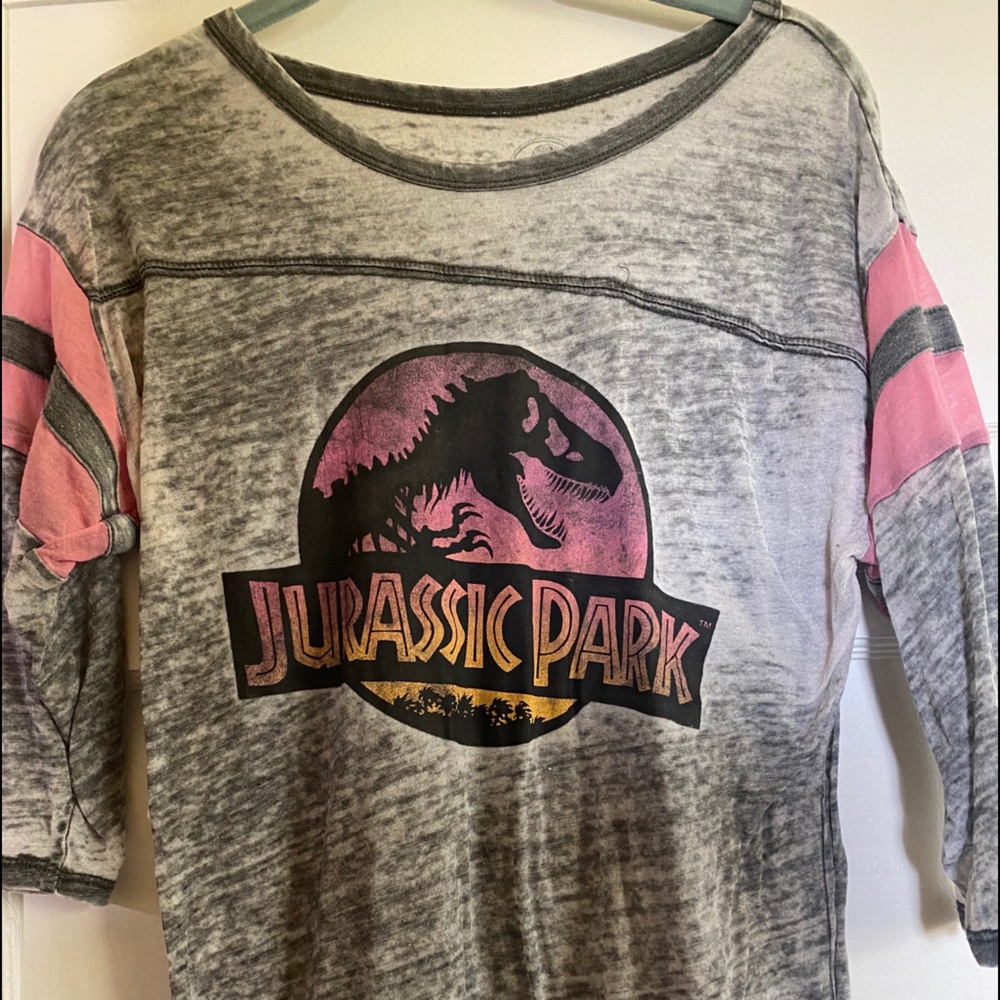 Jurassic Park Baseball Style T-Shirt